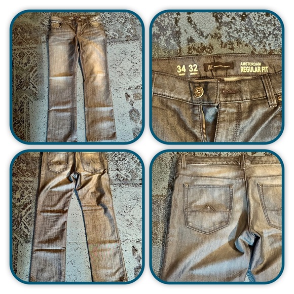 Men’s INC Amsterdam regular fit 34/32 blue jeans - Picture 1 of 8